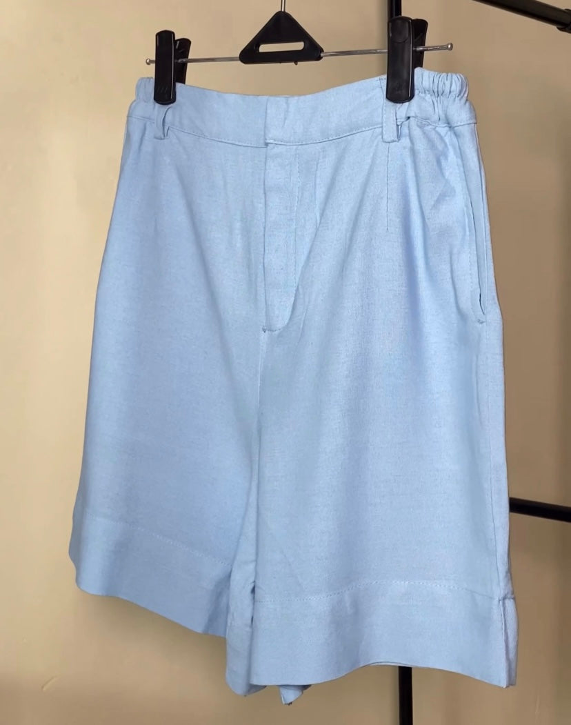 Linen Tailored Short | Women High-Waisted Shorts