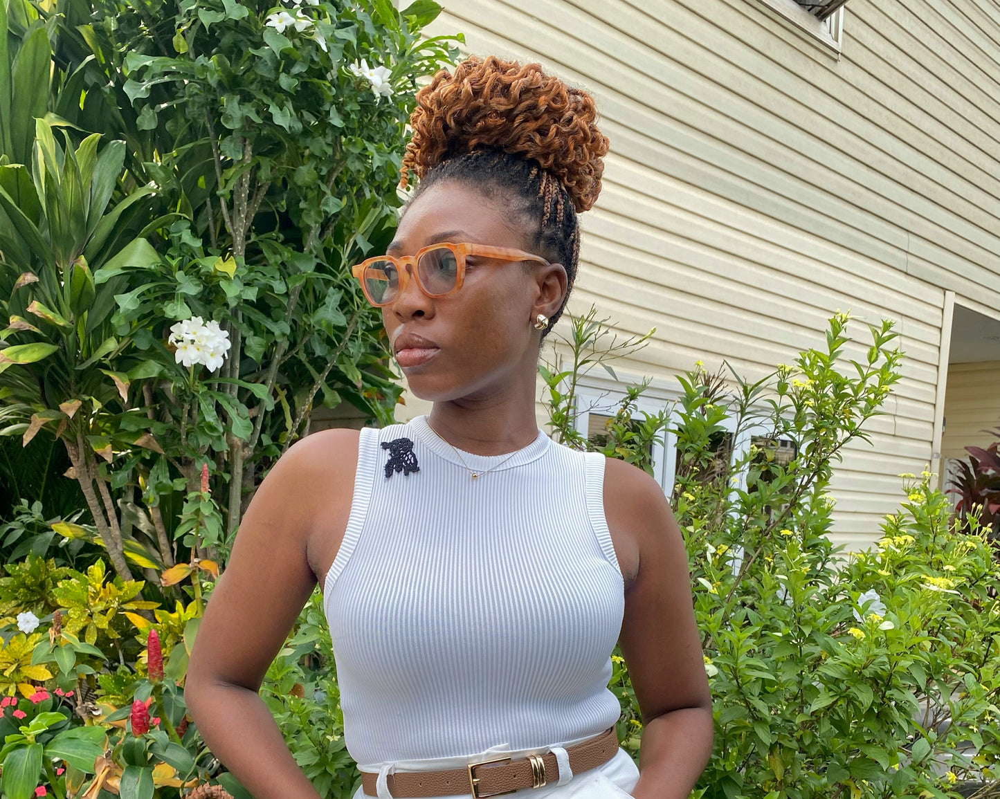 Grow Classic White Ribbed Tank Top